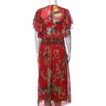 Red Valentino NWOT  bird of paradise forest dress Photo 7