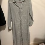 Soft Surroundings  Ibiza Georgette Embroidered Maxi Dress Mountain Mist size XXS Photo 3