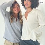 Djerf Avenue  Getaway Top Sz Small Grey Polo Style Photo 1