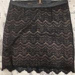 Guess  Women's Black Lace Mini Skirt Size 6 Party Cocktail Scalloped Hem Photo 0