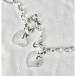 Vintage Sterling Silver 925 Heart Charm Bracelet 7" Round Link 14 Grams Y2K Photo 2