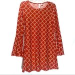 Tacera  Printed Bell Sleeve Top Small Photo 0