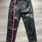 Lands' End VINTAGE Lands’ End 100% Lambskin Black Straight High Rise Leather Pants Size 12 Photo 5