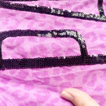PINK - Victoria's Secret PINK Victoria’s Secret VS Party Sequin Graphic Lettering Purple Workout Tank L Photo 7