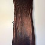 Revolve NWT Superdown Theresa Lace-Up Dress Bronze Metallic, size XS Photo 6