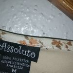 Assoluto M Boho All Over Floral Patchwork Long Sleeved Lined Top Orange Tan Size M Photo 8