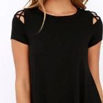 Glitz  Black Cold Shoulder Cutout Dress Photo 1