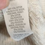 Aerie  Cream Long Sleeve Cropped Cotton Knit Pullover Hoodie Sweatshirt Small Photo 8