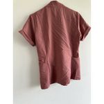 FIGS The FIONx Inala Top features princess seam ribbed collar Size XS Burgundy Photo 6