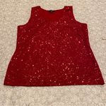 Elementz  Petite Women’s Red Sequin Sleeveless Tank Top Size XLP Photo 3