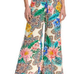 Johnny Was  Floral Flowy Yasmin Tropical Vacation Beach Flared Wide Leg Size XL Photo 0