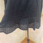 Lungo L’Arno European linen Sleeveless top blouse tunic Black Eyelet hem Sz XL Photo 2