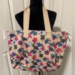 Vera Bradley Lighten Up Expandable Tote In Falling Flowers Neutral Pattern Photo 1