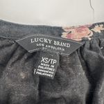 Lucky Brand Women’s Bohemian Floral Mixed Print Tie Fringe Blouse XS Peasant Photo 3