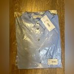 NWT Harshman Juliana Ruffles Cotton Button Up Shirt Blouse Blue XS Photo 2