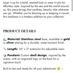 🐚 Salty Cali Silver Plated Seashell Necklace Photo 3