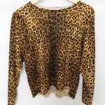ZARA NEW Long Sleeve Cheetah Print Knit Top Womens Size S Sweater Photo 1