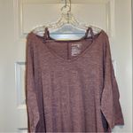 Terra & Sky  Purple V Neck 3/4 Sleeve Top size 2X Photo 5