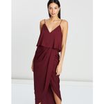Shona joy Luxe Draped Cocktail Frill Dress Size 6 Photo 1