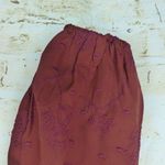 Urban Outfitters  Twist Front Crop Top Women XS Terra Cotta Embroidered Vneck $64 Photo 8