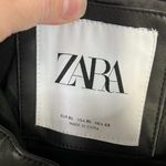 ZARA EUC  Faux Leather Black Perforated Jacket sz XL Photo 3