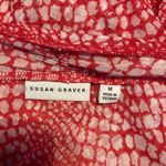 Susan Graver  red sheer open front cardigan Photo 2