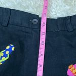 St. Tropez West Black Linen Novelty Summer Shoe Print Pants 12 Photo 9