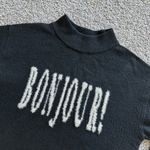 A New Day  Black 'Bonjour' Sweater Photo 3