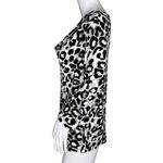 Clara Sunwoo Shirt Womens Small Black White Cheetah Leopard Edgy Rocker Slinky Photo 2