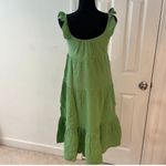 Marine layer  Jude Flutter Sleeve Cotton Dress - Jade Sheen -S - NWT Photo 4