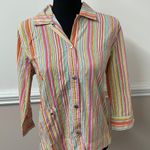 Erin London Stripe Snap Up Shirt Photo 0