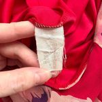 Betsey Johnson Floral Red Silk Skirt 4 Photo 3