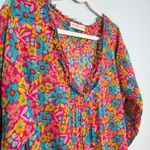 Natural Life  L/XL Boho Floral Cotton Tunic Dress Cover Up Lightweight India Photo 3