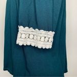 Rainbow & Cupcakes Green Crochet Trim Off Shoulder Top Green Photo 5