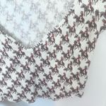 Urban Outfitters  White and Brown Cowboy Patterned Women's Crop Top SMALL Photo 1