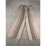 elena baldi linen pants made in italy small pockets beige printed Tan Photo 1