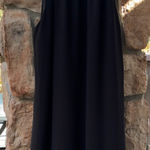 Naked Zebra  LARGE Black High Ruffle Neck Halter Sleeveless Mini Dress LBD Photo 0