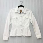 Gap White Jean Jacket Classic Cropped Style Size SP Photo 1