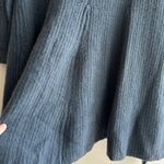 Carmen Marc Valvo  Steel Blue Cozy Open Front Cardigan Sweater, Size Small Photo 13