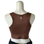 Free People NWOT Fp Movement x New Moon Top Crop Chocolate Brown Photo 5