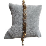 Rose Gold and Silver Leaf Bracelet, Like New, Authentic Photo 0