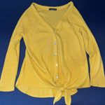 Kim And Cami  Yellow Button Up Sweater Photo 0