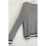 Talbots Black/White Cotton Blend Houndstooth Button-Up Cardigan Sweater - Size L Photo 7