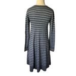 Philosophy  cashmere blend long sleeved strip sweater dress size M gray and gold Photo 2