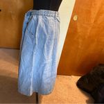 Hammerschmid 90s vintage denim midi skirt embroidered flowers pewter buttons 1X Blue Size undefined Photo 3