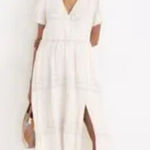 Madewell Clara Midi Dress plaid linen blend size S Photo 0