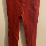 Pilcro and the Letterpress High-Rise Skinny Red Corduroy Style Slacks Size 28 Photo 0
