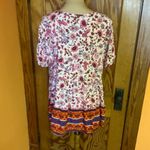 Torrid  bright floral boho hippie chic peasant top Photo 8