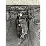 American Eagle  Outfitters Denim Skirt Womens 8 5‎ Button Fly Distressed Ripped Photo 5