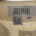 Vintage windbreaker like pale yellow pullover top Size M Photo 3